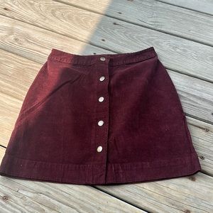 Old navy maroon Cordero skirt